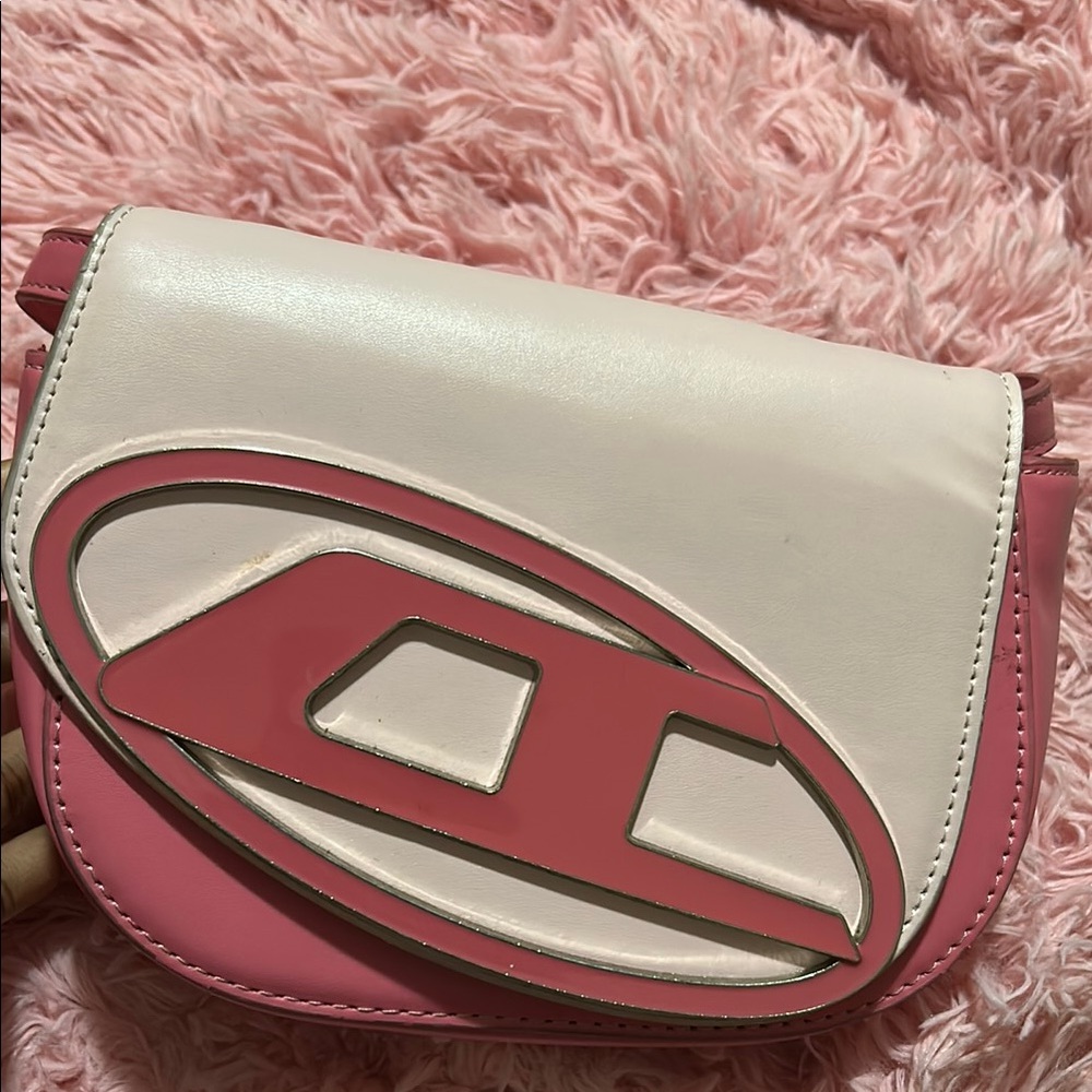 Stylish Light Pink & Dark Pink Diesel Bag